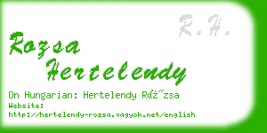 rozsa hertelendy business card